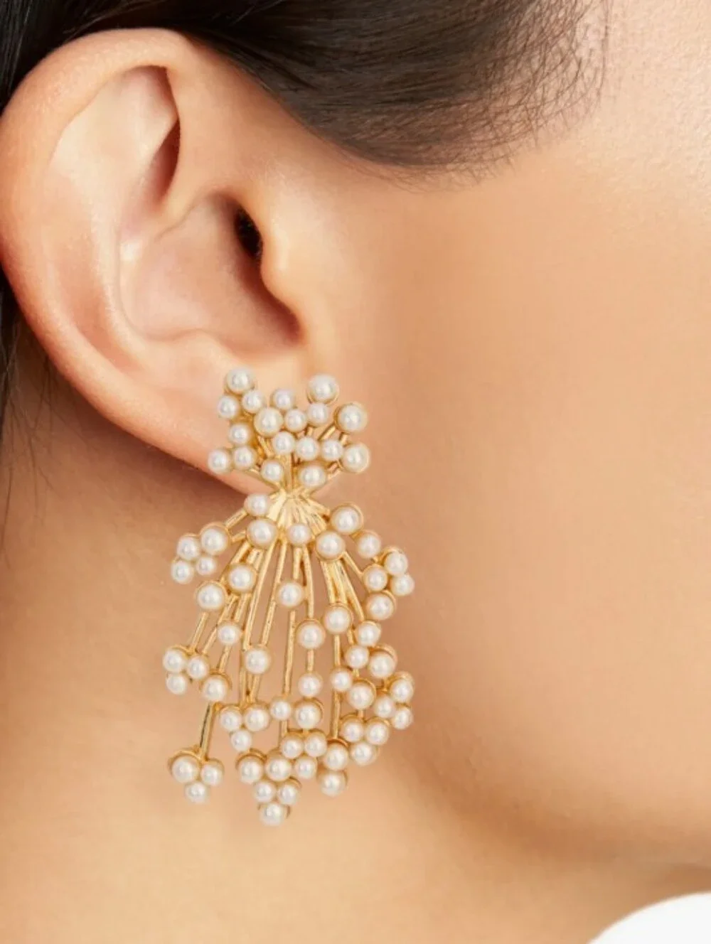 Nordstrom Rack Faux Pearl Burst Statement Earrings
